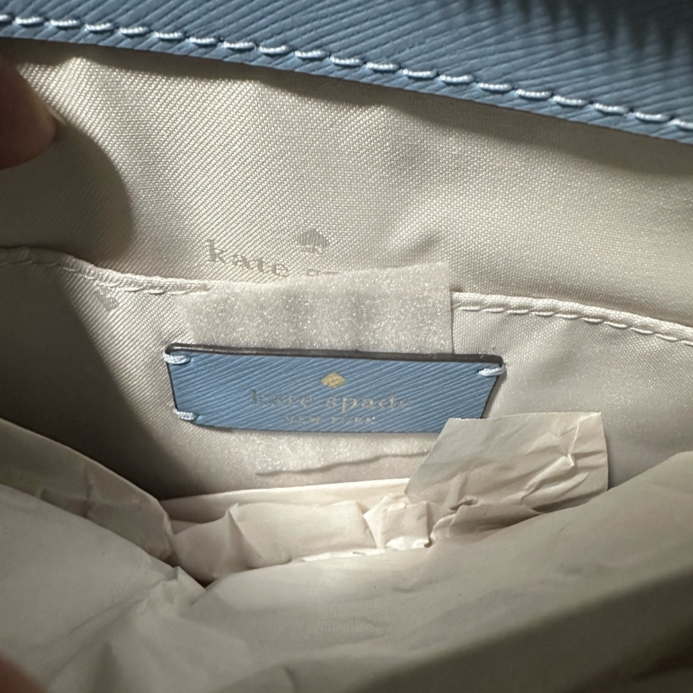 🎉SUMMER SALE Kate Spade Blue Leather Crossbody Bag - Picture 5 of 5